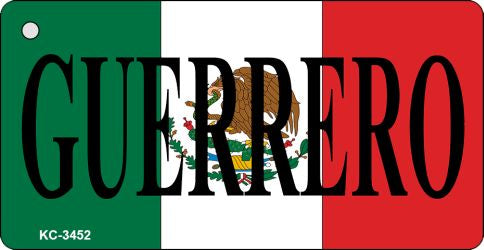Guerrero On Flag Novelty Aluminum Key Chain KC-3452