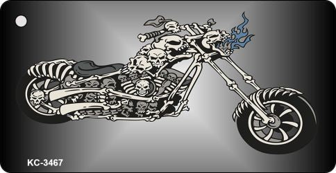 Chopper Skull Novelty Aluminum Key Chain KC-3467