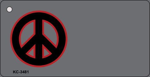 Peace OffSet Novelty Aluminum Key Chain KC-3481
