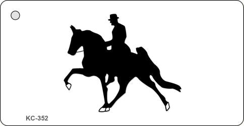 Horse With Rider Novelty Aluminum Key Chain KC-352