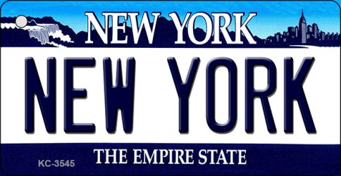 New York State License Plate Tag Key Chain KC-3545