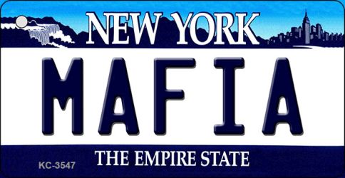 Mafia New York State License Plate Tag Key Chain KC-3547