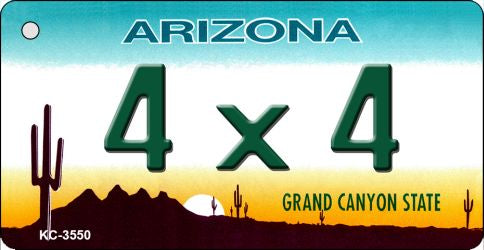 4 x 4 Arizona State License Plate Tag Key Chain KC-3550