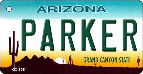 Parker Arizona State License Plate Tag Key Chain KC-3561