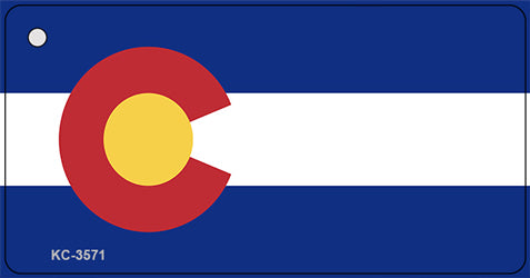 Colorado State Flag Novelty Aluminum Key Chain KC-3571