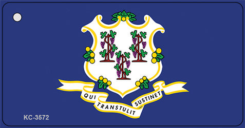 Connecticut State Flag Novelty Aluminum Key Chain KC-3572