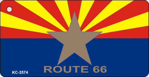 Arizona Flag Route 66 Novelty Aluminum Key Chain KC-3574