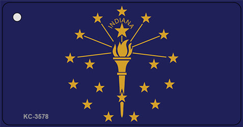 Indiana State Flag Novelty Aluminum Key Chain KC-3578