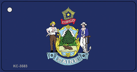 Maine State Flag Novelty Aluminum Key Chain KC-3583