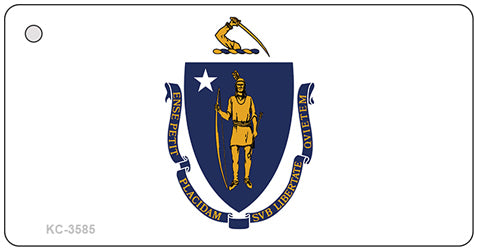 Massachusetts State Flag Novelty Aluminum Key Chain KC-3585