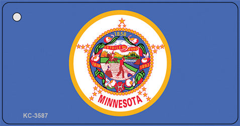 Minnesota State Flag Novelty Aluminum Key Chain KC-3587
