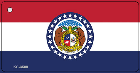 Missouri State Flag Novelty Aluminum Key Chain KC-3588