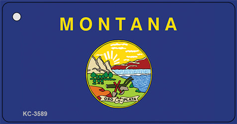 Montana State Flag Novelty Aluminum Key Chain KC-3589