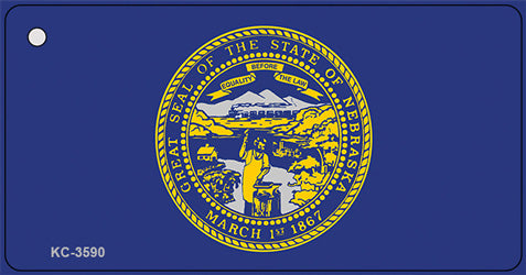 Nebraska State Flag Novelty Aluminum Key Chain KC-3590