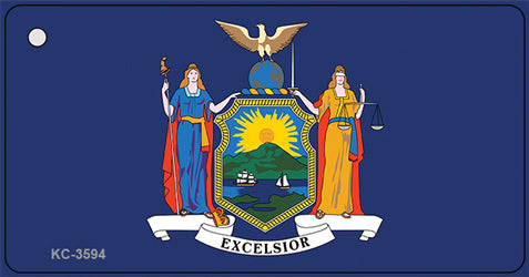 New York State Flag Novelty Aluminum Key Chain KC-3594