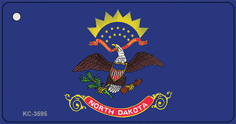 North Dakota State Flag Novelty Aluminum Key Chain KC-3595
