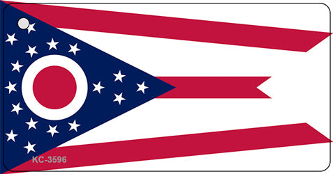 Ohio State Flag Novelty Aluminum Key Chain KC-3596