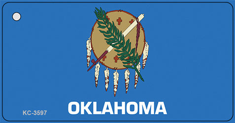 Oklahoma State Flag Novelty Aluminum Key Chain KC-3597