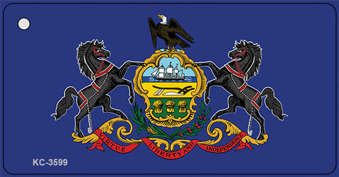 Pennsylvania State Flag Novelty Aluminum Key Chain KC-3599