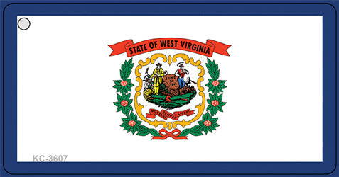 West Virginia State Flag Novelty Aluminum Key Chain KC-3607