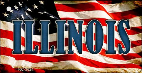 Illinois Novelty Aluminum Key Chain KC-3624