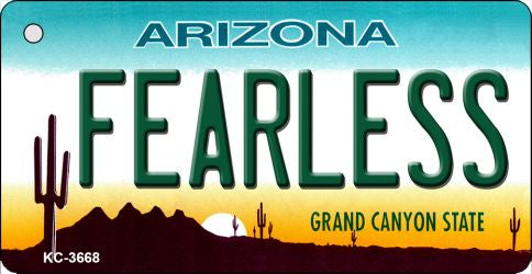 Fearless Arizona State License Plate Tag Key Chain KC-3668