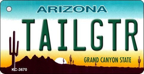 Tailgtr Arizona State License Plate Tag Key Chain KC-3670