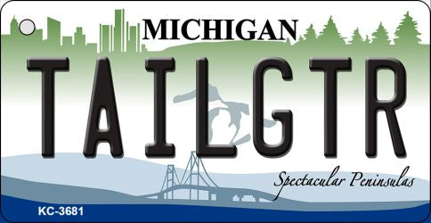 Tailgtr Michigan State License Plate Tag Novelty Key Chain KC-3681