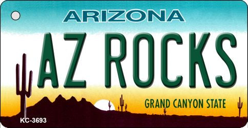 AZ Rocks Arizona State License Plate Tag Key Chain KC-3693