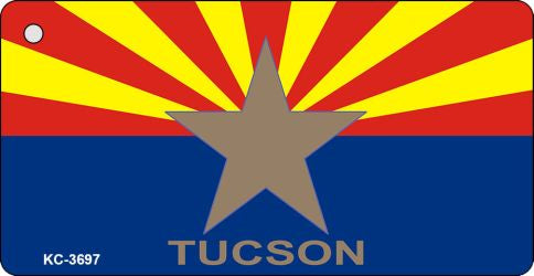 Tucson Arizona State Flag Novelty Aluminum Key Chain KC-3697