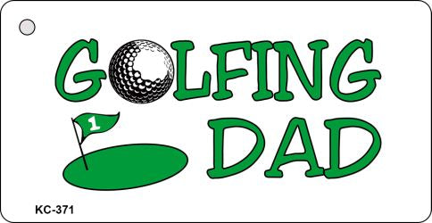 Golfing Dad Novelty Aluminum Key Chain KC-371
