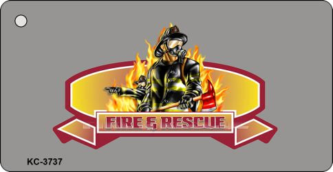 Fire Rescue Novelty Aluminum Key Chain KC-3737