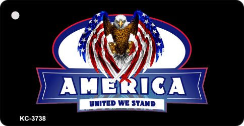 America United We Stand Novelty Aluminum Key Chain KC-3738