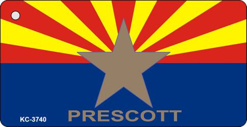 Prescott Arizona State Flag Novelty Aluminum Key Chain KC-3740