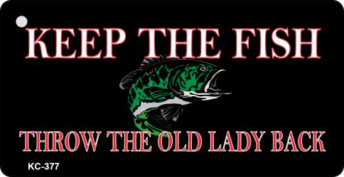 Keep The Fish Novelty Aluminum Key Chain KC-377