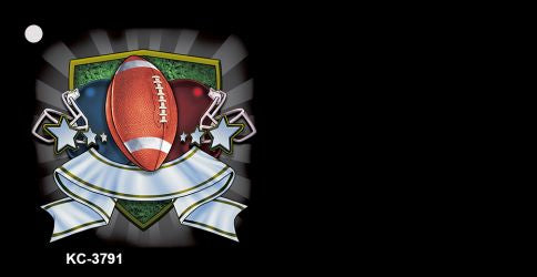 Football Banner OffSet Novelty Aluminum Key Chain KC-3791