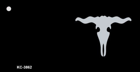 Cow Skull OffSet Novelty Aluminum Key Chain KC-3862