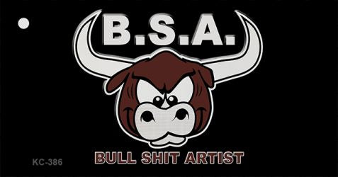 Bull Shit Artist Novelty Metal Key Chain KC-386