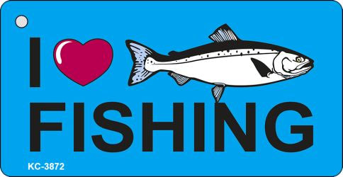 I Love Fishing Novelty Aluminum Key Chain KC-3872