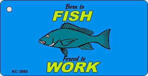 Born To Fish Novelty Aluminum Key Chain KC-3880