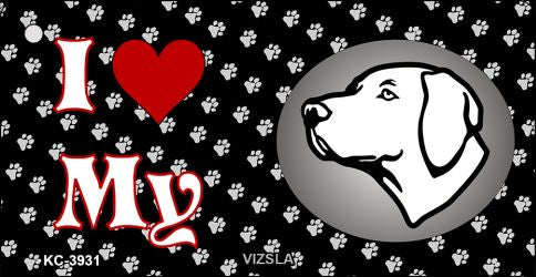 I Love My Vizsla Novelty Metal Key Chain KC-3931