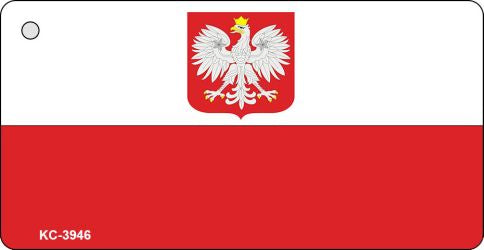 Poland Eagle Flag Novelty Aluminum Key Chain KC-3946