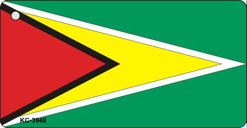 Guyana Flag Novelty Aluminum Key Chain KC-3948