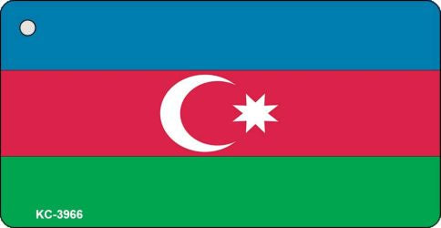 Azerbaijan Flag Novelty Aluminum Key Chain KC-3966