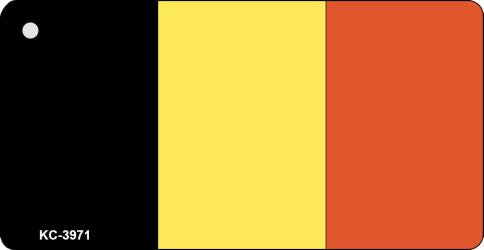 Belgium Flag Novelty Aluminum Key Chain KC-3971