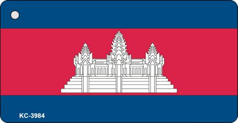 Cambodia Flag Novelty Aluminum Key Chain KC-3984