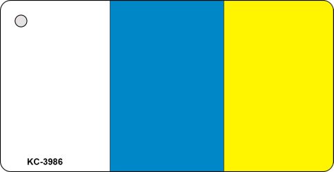 Canary Islands Flag Novelty Aluminum Key Chain KC-3986