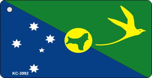 Christmas Island Flag Novelty Aluminum Key Chain KC-3992