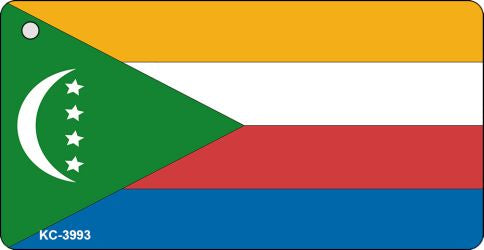 Comoros Flag Novelty Aluminum Key Chain KC-3993