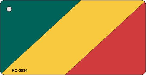 Congo Flag Novelty Aluminum Key Chain KC-3994